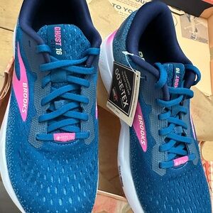 Brooks Ghost 16 Women's Running Shoes - Teal with Pink Accents